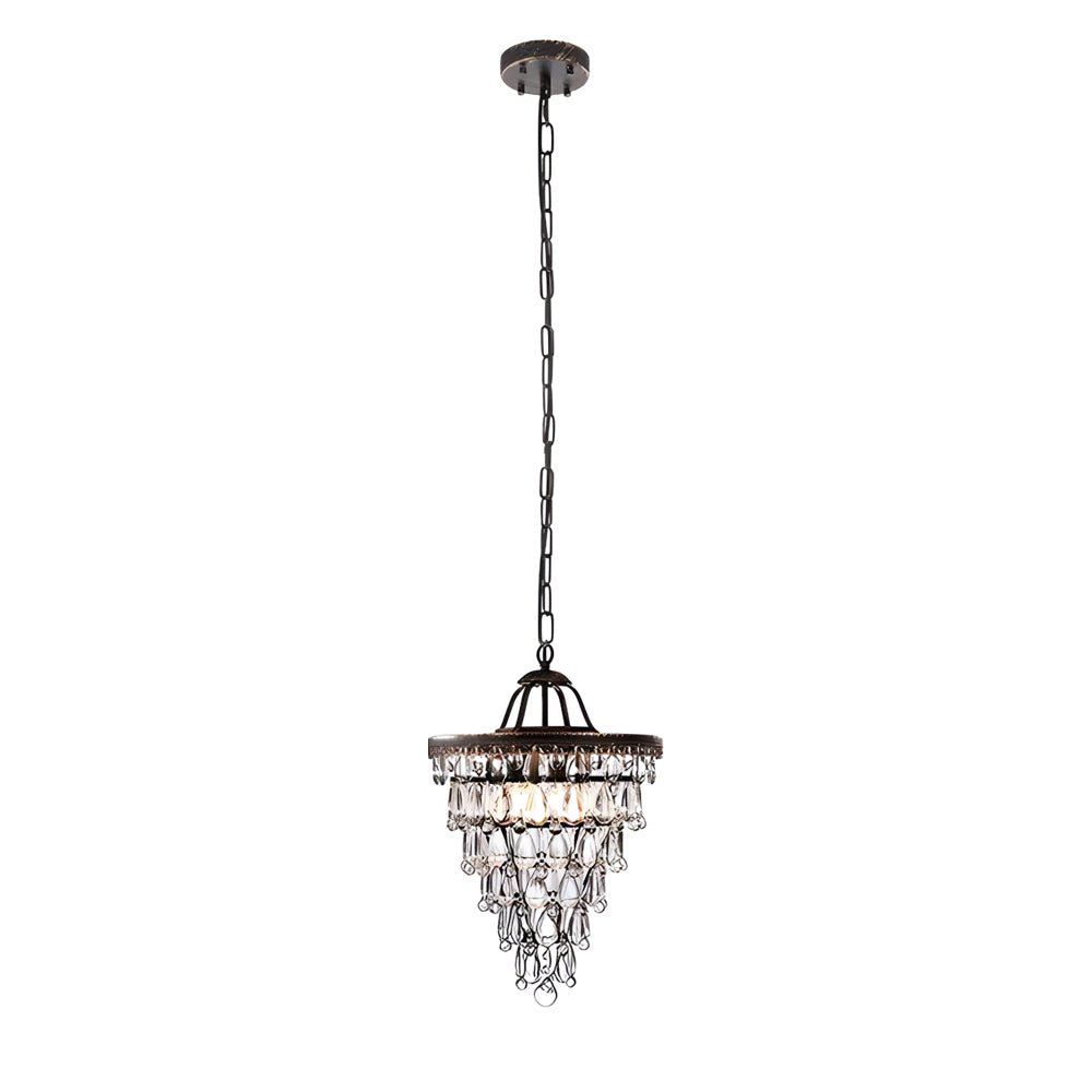 WINTERBOURNE CRYSTAL DROPLET TIERED LIGHTING FIXTURE