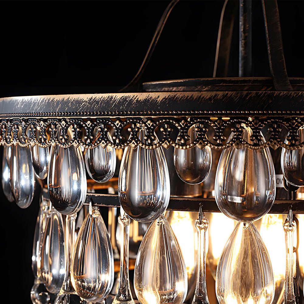 WINTERBOURNE CRYSTAL DROPLET TIERED LIGHTING FIXTURE