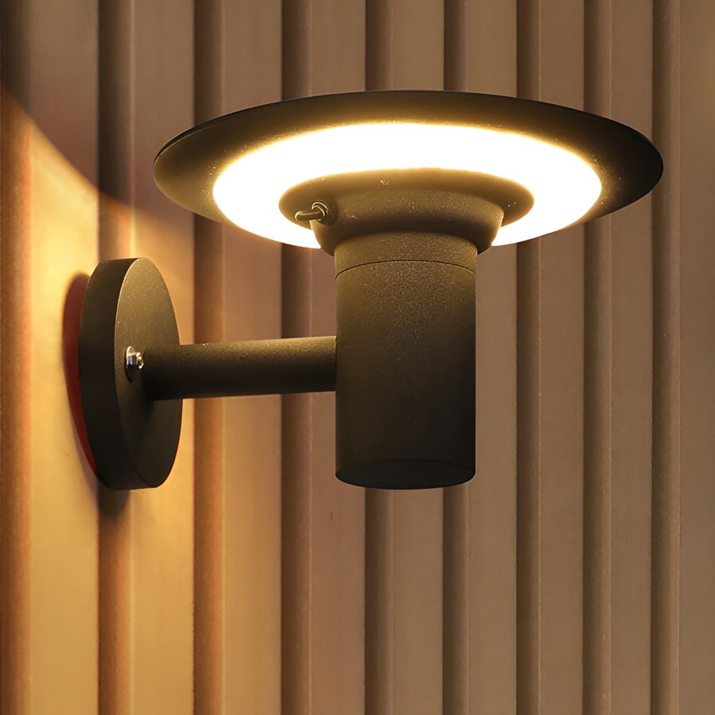 ASTRAL CIRCLE SOLAR-POWERED OUTDOOR LIGHTING SCONCE