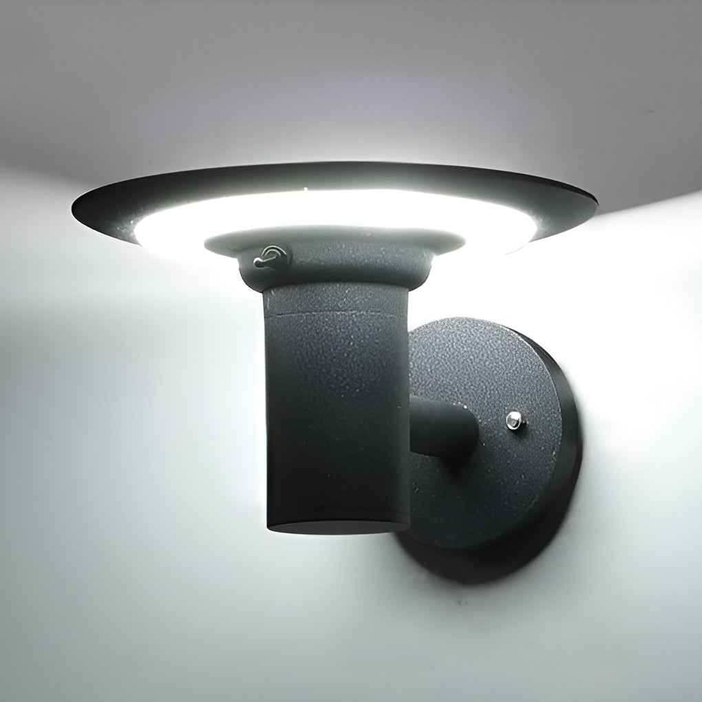 ASTRAL CIRCLE SOLAR-POWERED OUTDOOR LIGHTING SCONCE