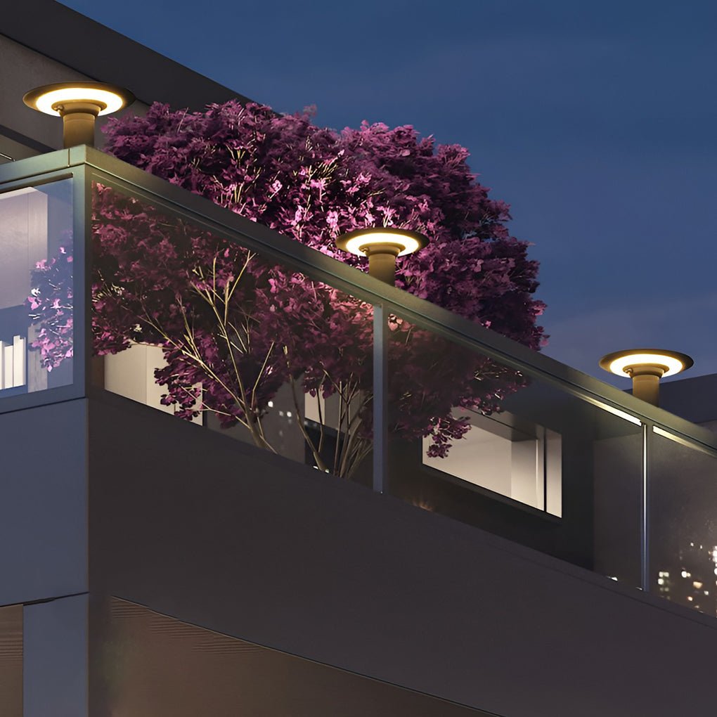 WINDSOR ORB TWO-TONE SOLAR FENCE LIGHTS