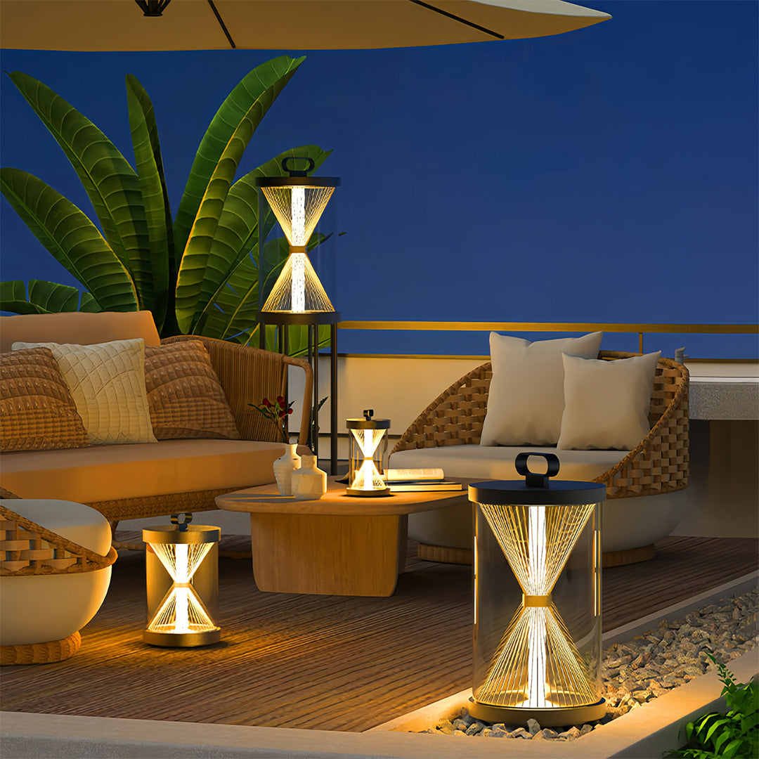 RAVENWOOD HOURGLASS PORTABLE OUTDOOR LANTERN