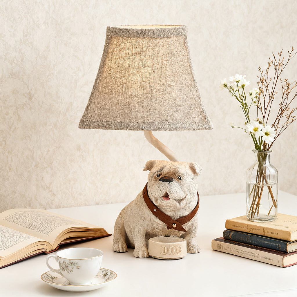 WINTHROP CANINE RESIN TABLE LANTERN