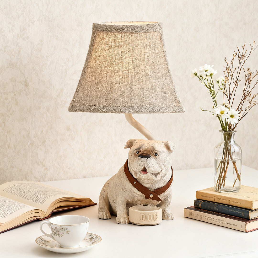 WINTHROP CANINE RESIN TABLE LANTERN