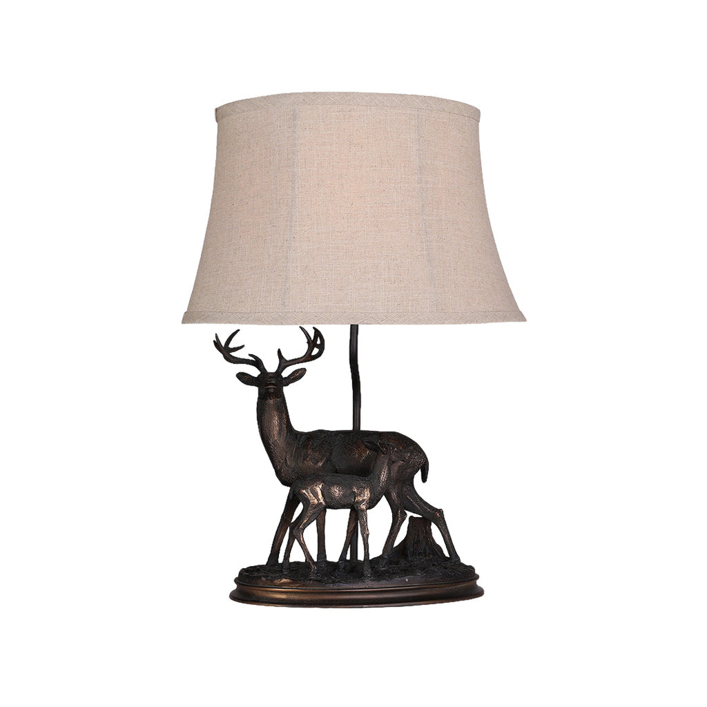 FALLOWBROOK MOTHER AND FAWN TABLE LANTERN