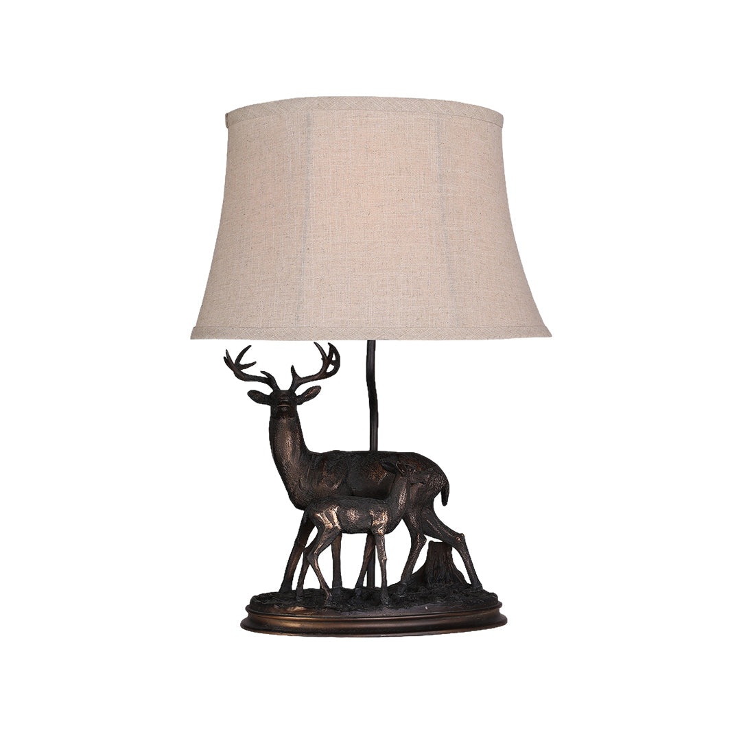 FALLOWBROOK MOTHER AND FAWN TABLE LANTERN