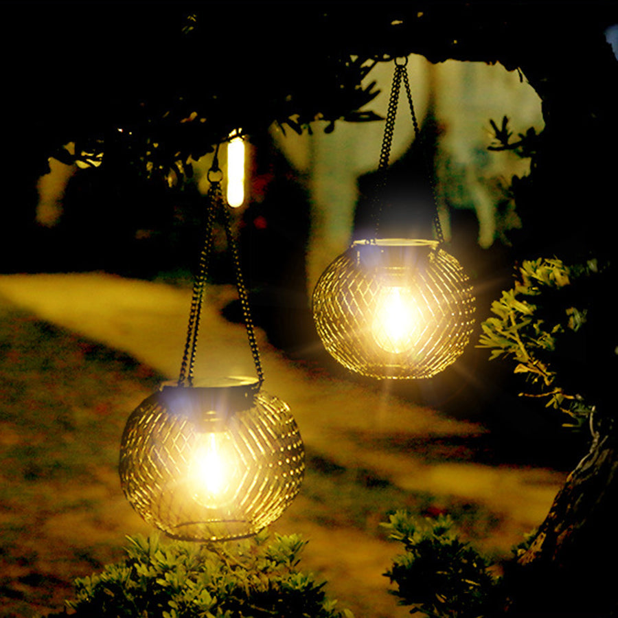 BRAMBLETON SOLAR MESH LANTERN HANGING LIGHTS
