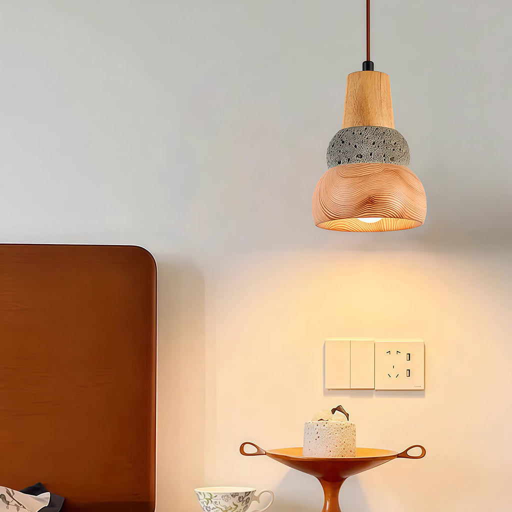 WINTHROP WOODEN CEMENT HANGING LANTERN
