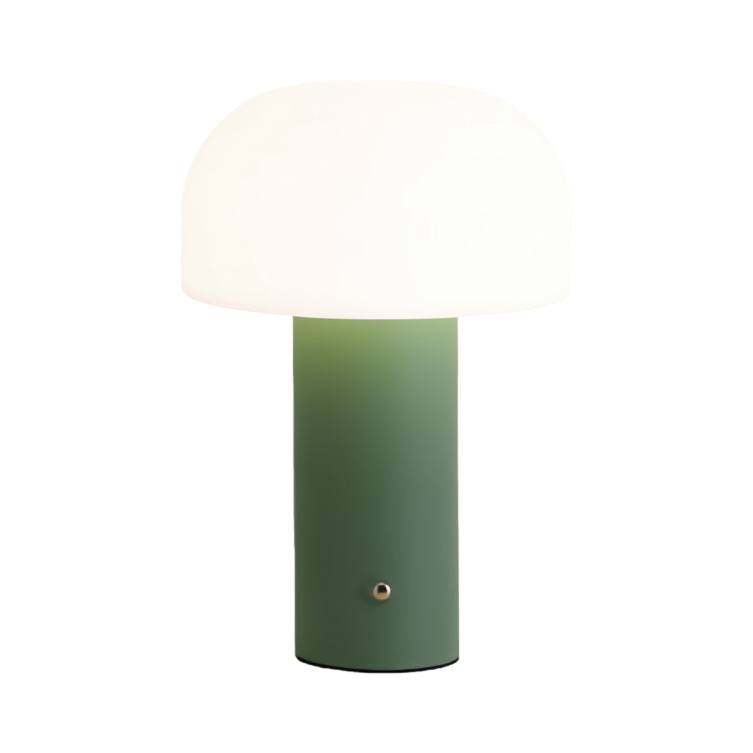 FENWICK IRON STEM MUSHROOM SHADE TABLE LAMP