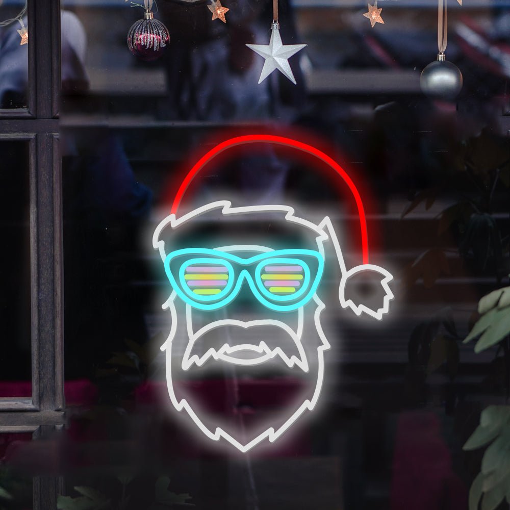 FENWICK GLOWING SANTA FIGURE LED SIGN WITH EYEWEAR