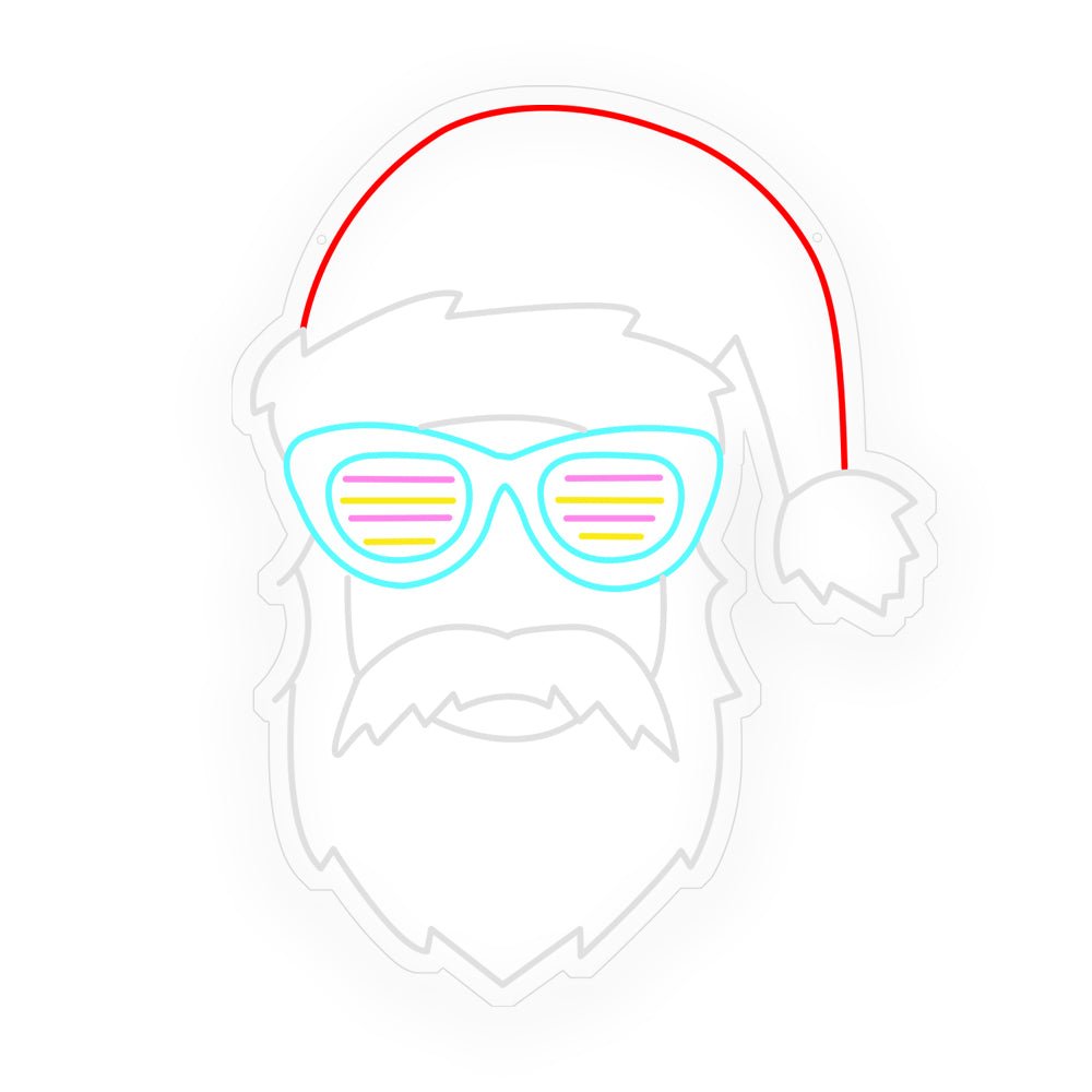 FENWICK GLOWING SANTA FIGURE LED SIGN WITH EYEWEAR