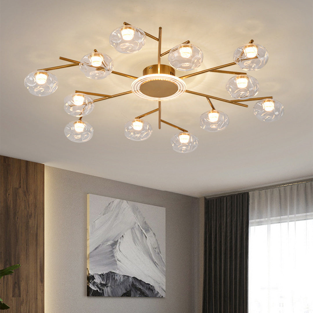 WINDSOR BRANCHED CIRCULAR FLUSH MOUNT LIGHT
