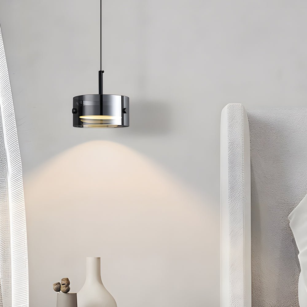 WINTERBOURNE SMOKY GLASS TRIPLE DIMMER PENDANT LIGHT