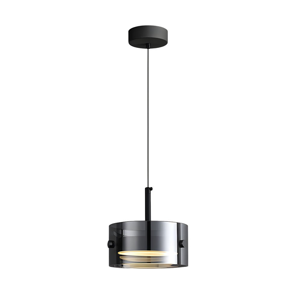 WINTERBOURNE SMOKY GLASS TRIPLE DIMMER PENDANT LIGHT