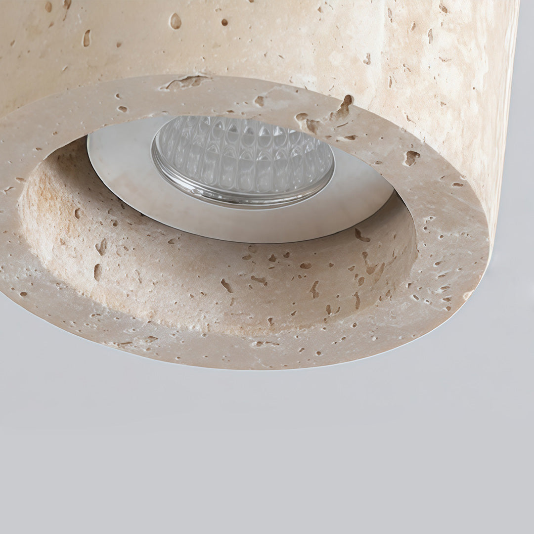 WINTHORPE YELLOW TRAVERTINE TUBE SUSPENSION LIGHT