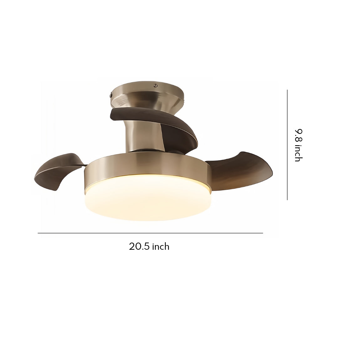 WINTHORPE SILVER 3-BLADE CEILING FAN LAMP WITH FRENCH RETRO ACCENTS
