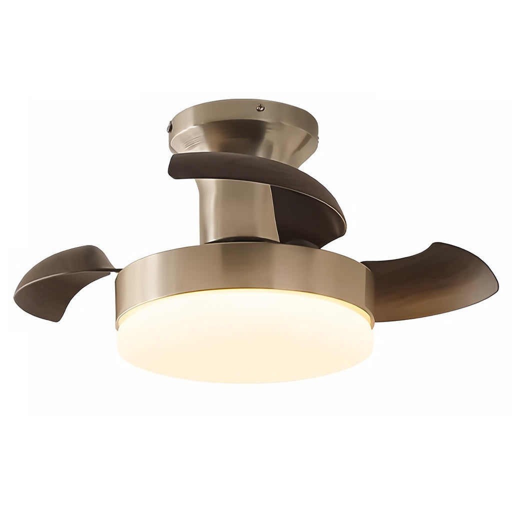 WINTHORPE SILVER 3-BLADE CEILING FAN LAMP WITH FRENCH RETRO ACCENTS