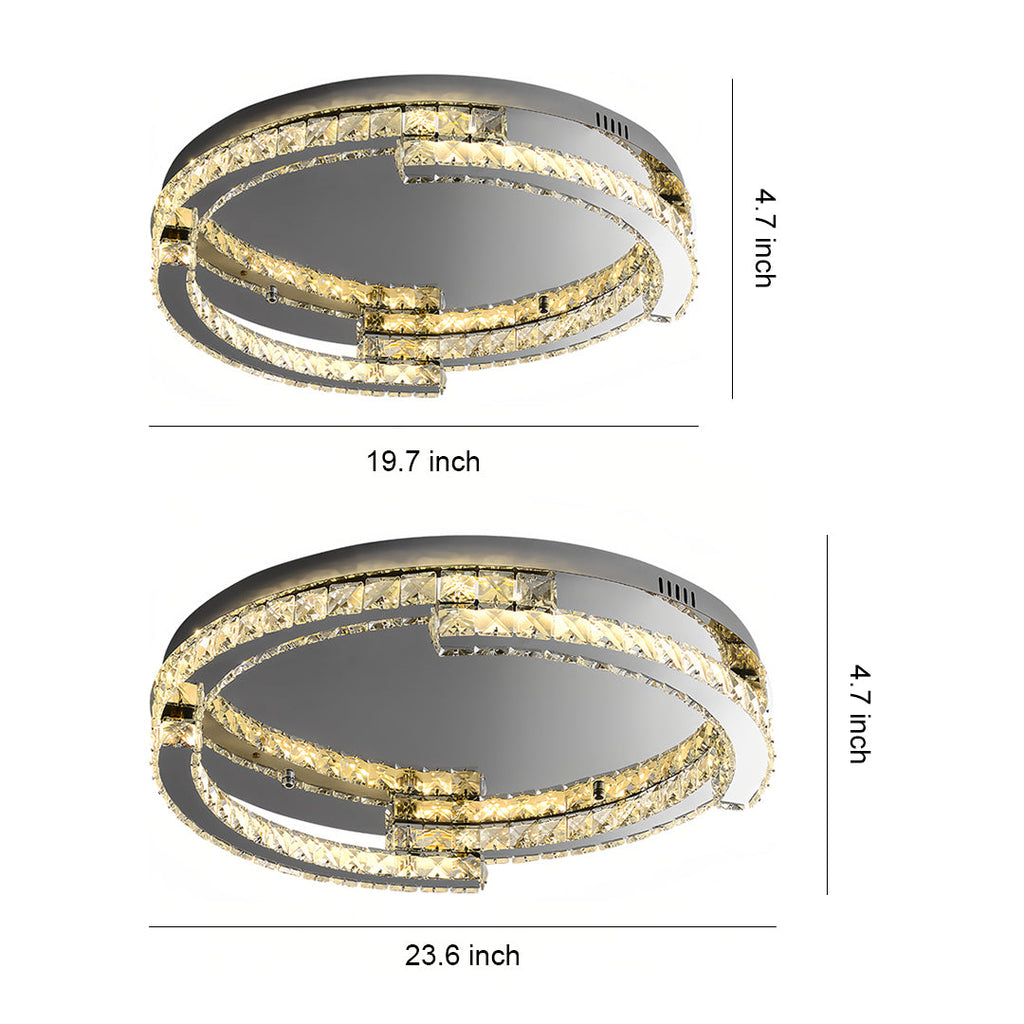 WINTHORPE CRYSTAL EMBELLISHED LED CEILING DISK LIGHT