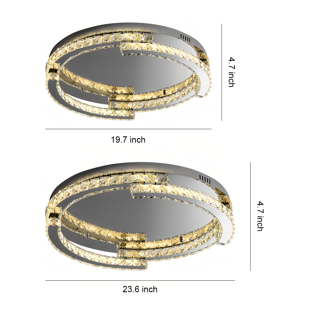 WINTHORPE CRYSTAL EMBELLISHED LED CEILING DISK LIGHT