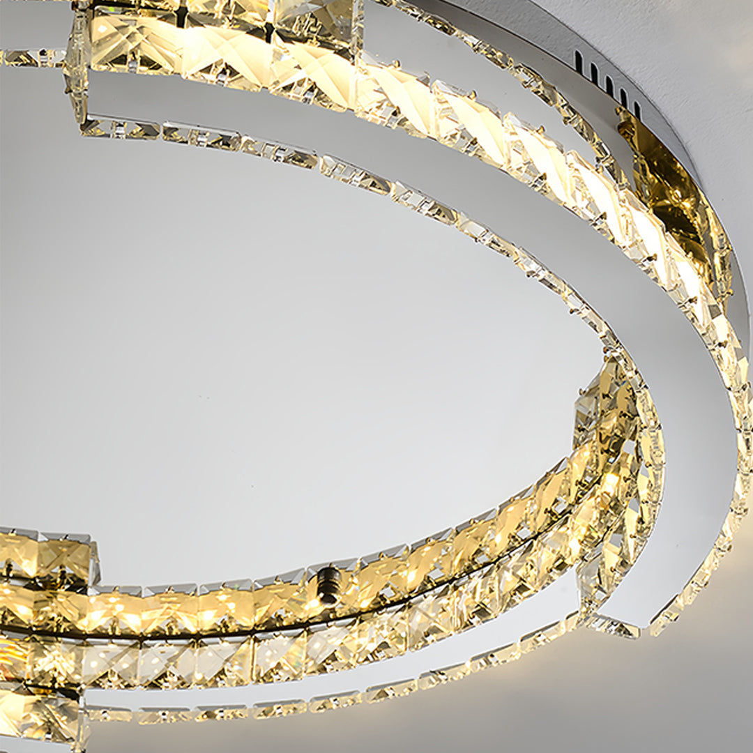 WINTHORPE CRYSTAL EMBELLISHED LED CEILING DISK LIGHT
