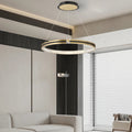 WINTHROP BRUSHED GOLD TRIO CIRCLE DIMMER CHANDELIER