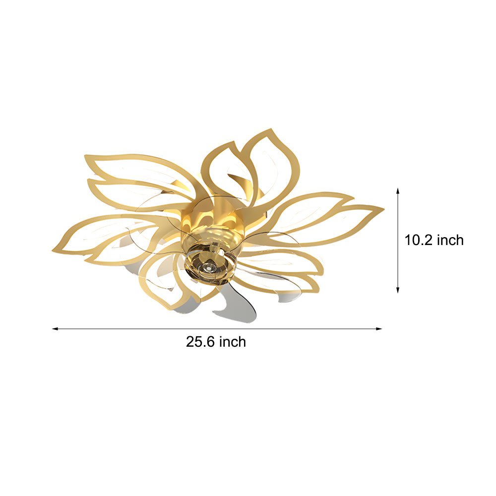 FELICITY BLOOM THREE-TIER DIMMER CEILING FAN WITH INTEGRATED LIGHTING