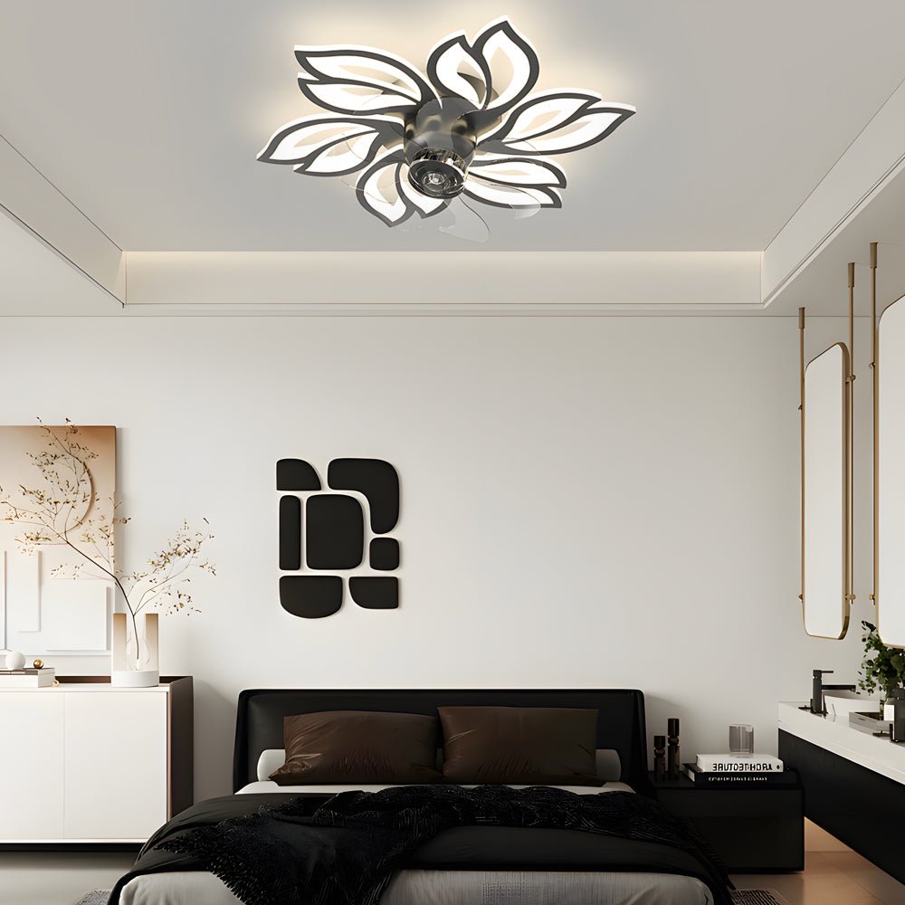 FELICITY BLOOM THREE-TIER DIMMER CEILING FAN WITH INTEGRATED LIGHTING