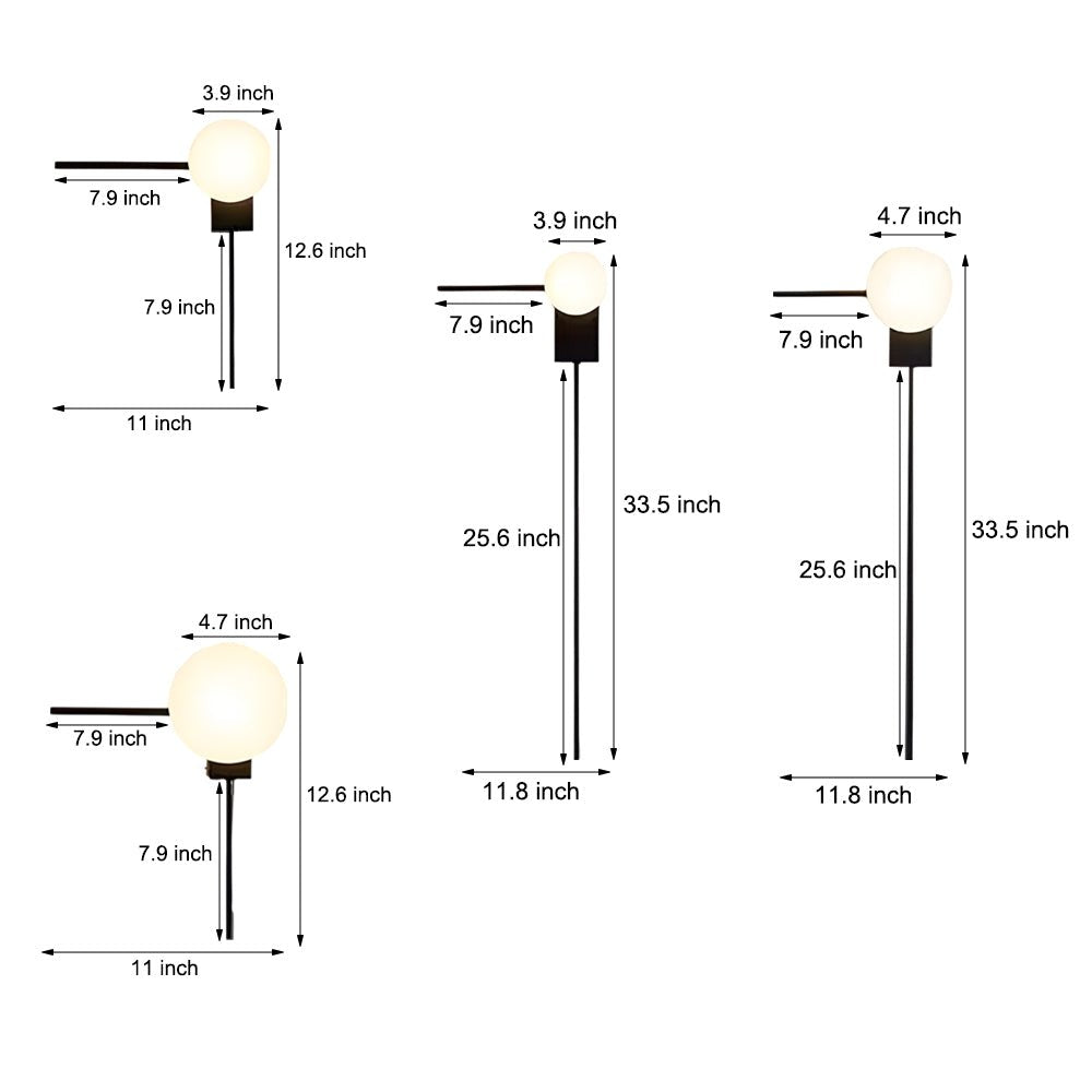 FENWICK ORBITAL GLASS BEDROOM SCONCE