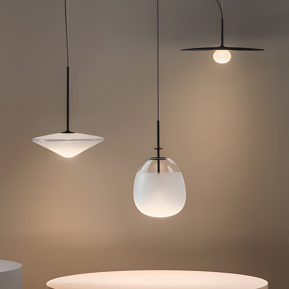 WINDSOR GLASS ORB LUMINAIRE WITH IRON FRAME