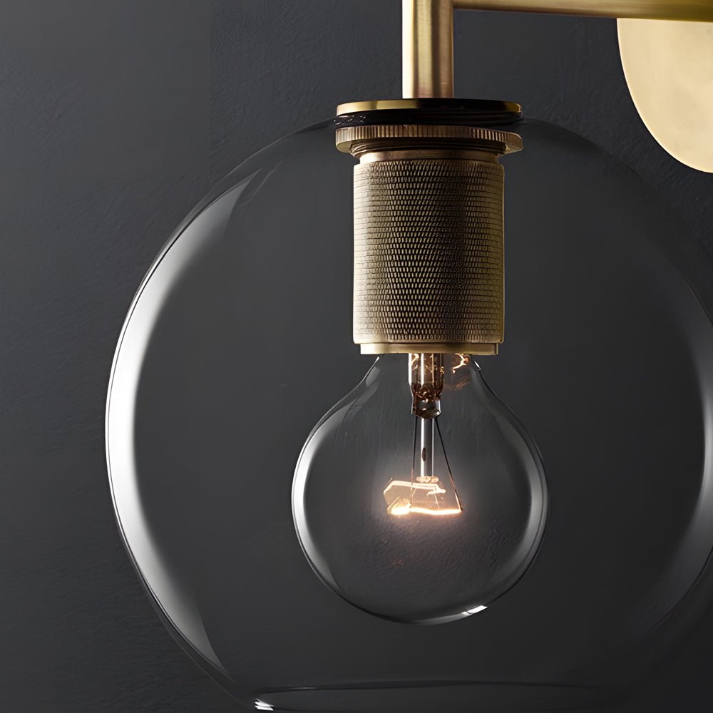 WINTHROP CLEAR GLASS WALL SCONCE