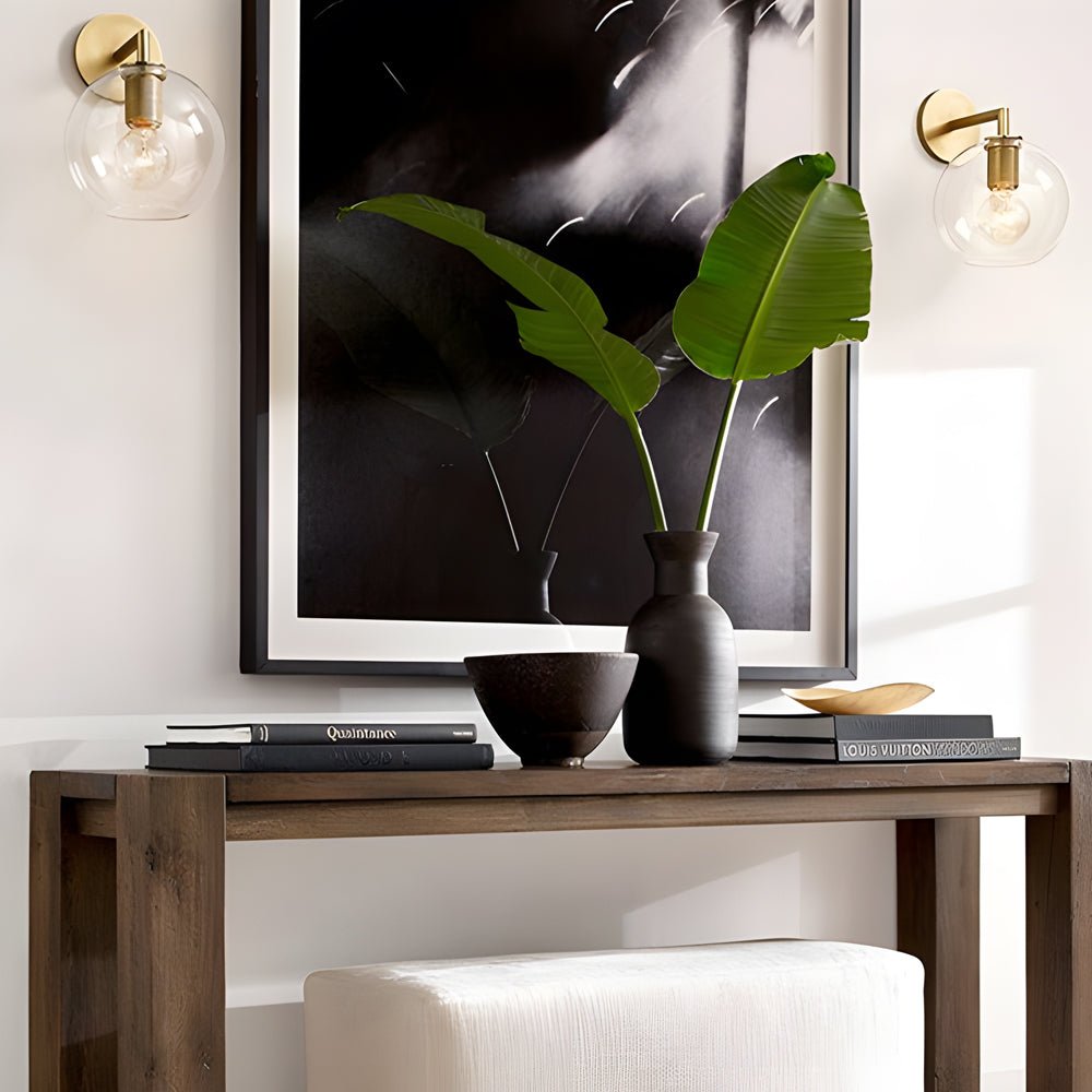 WINTHROP CLEAR GLASS WALL SCONCE