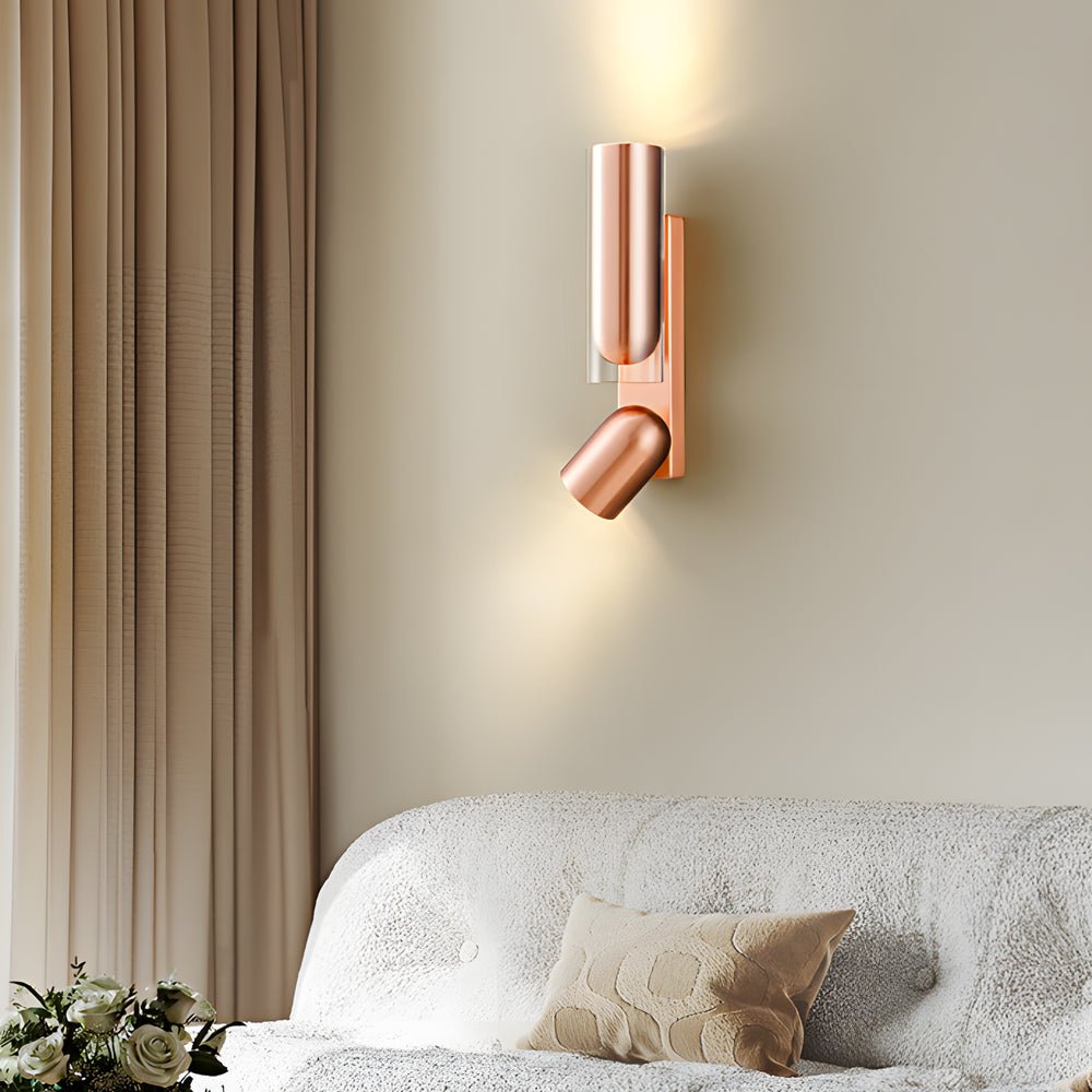 WINTHORPE ADJUSTABLE IRON WALL SCONCE WITH CYLINDRICAL SHADE