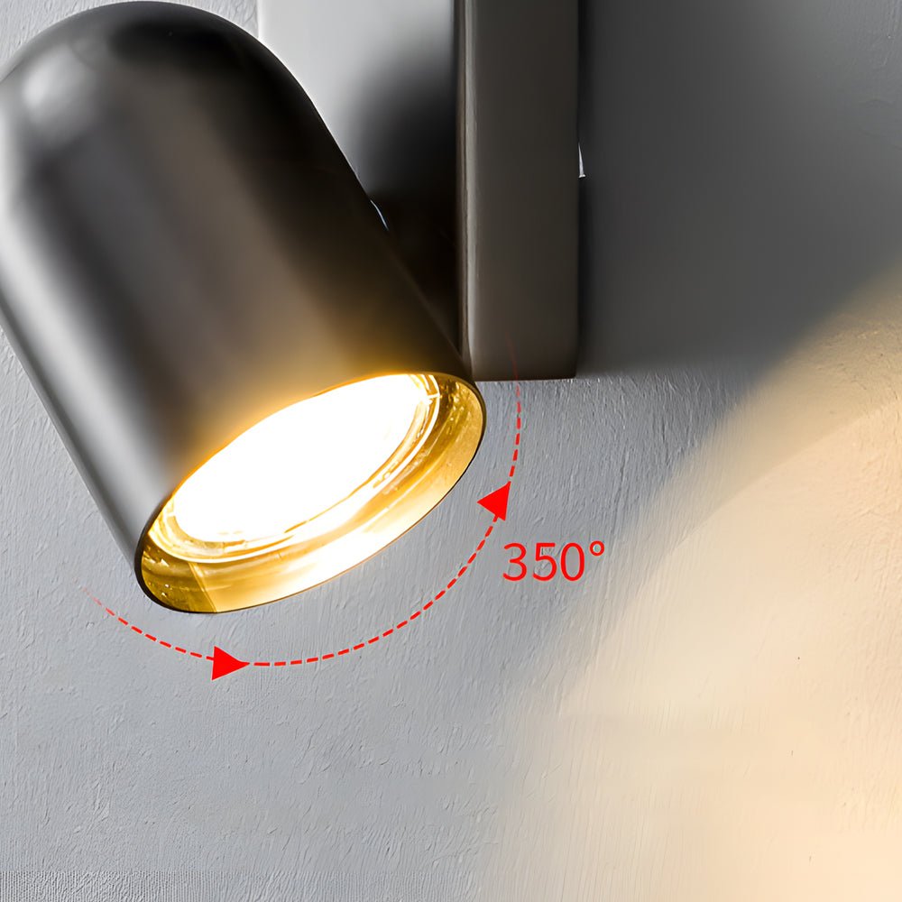 WINTHORPE ADJUSTABLE IRON WALL SCONCE WITH CYLINDRICAL SHADE