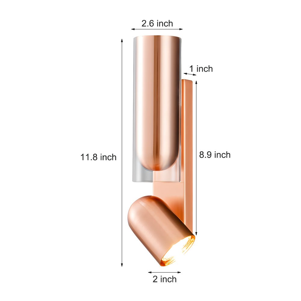 WINTHORPE ADJUSTABLE IRON WALL SCONCE WITH CYLINDRICAL SHADE
