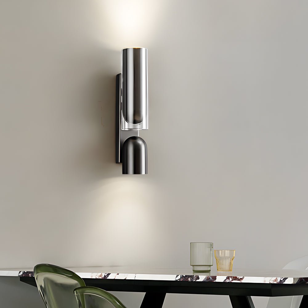 WINTHORPE ADJUSTABLE IRON WALL SCONCE WITH CYLINDRICAL SHADE