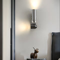 WINTHORPE ADJUSTABLE IRON WALL SCONCE WITH CYLINDRICAL SHADE