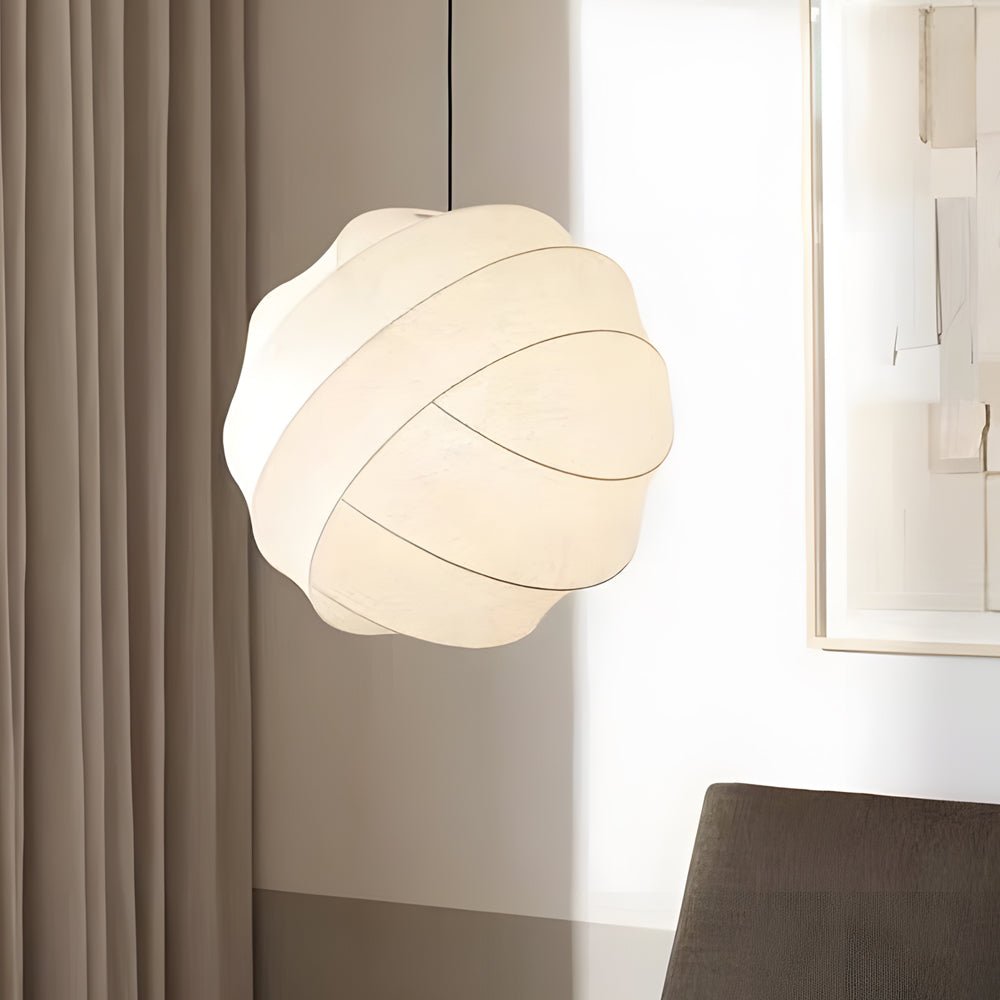 FENWICK IRON AND SILK ORB LIGHTING SCULPTURE