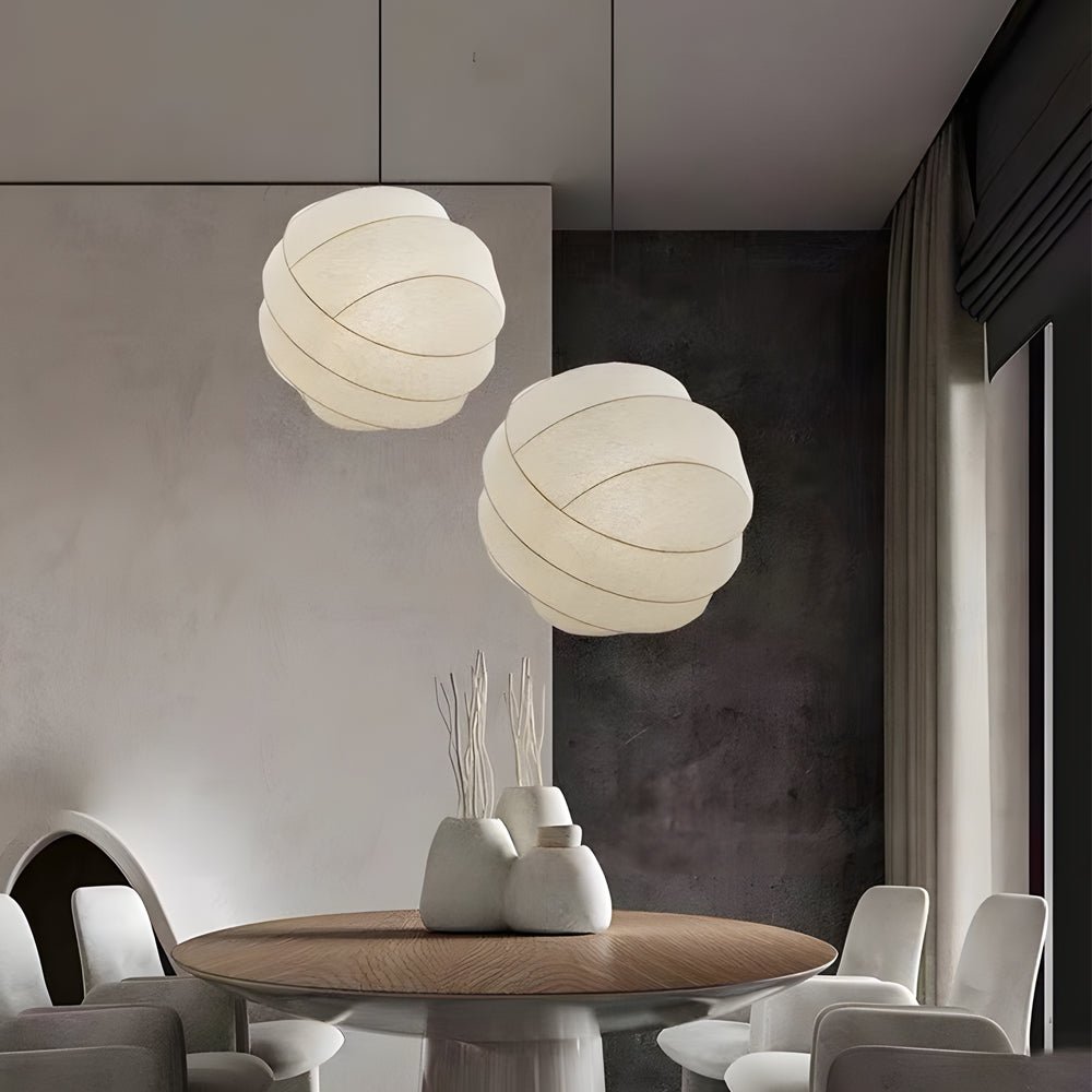 FENWICK IRON AND SILK ORB LIGHTING SCULPTURE