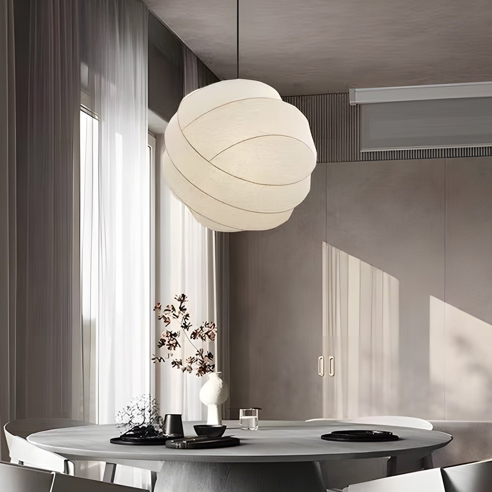 FENWICK IRON AND SILK ORB LIGHTING SCULPTURE