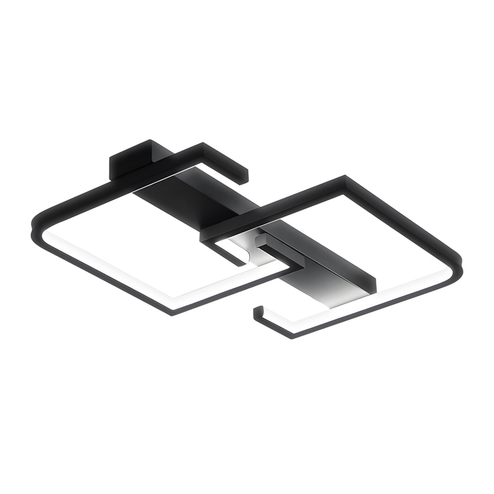 WINDSOR BLACK SQUARE CEILING LANTERN WITH TRIPLE DIMMING OPTIONS