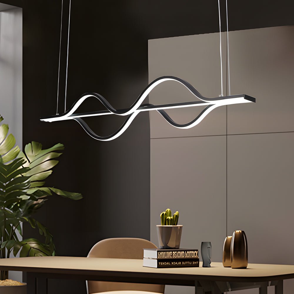 WINTHROP WAVING LINE THREE-TIER DIMMING CHANDELIER