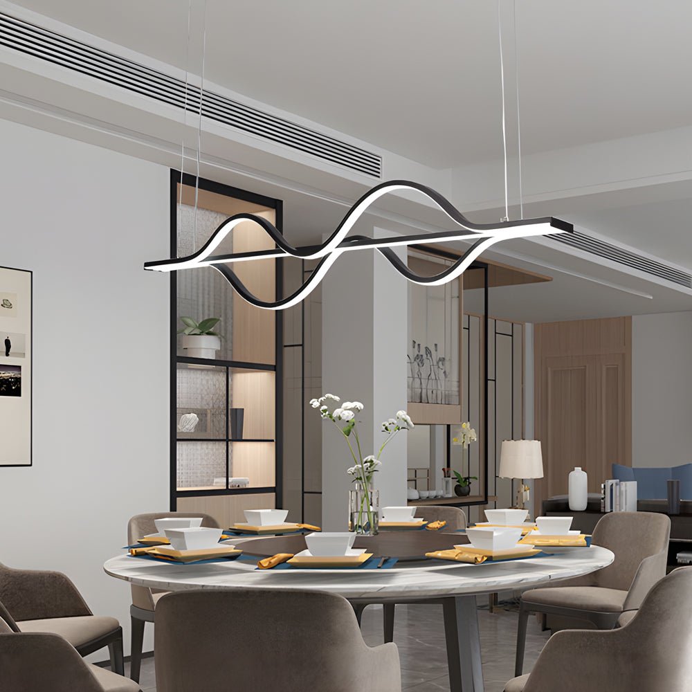 WINTHROP WAVING LINE THREE-TIER DIMMING CHANDELIER