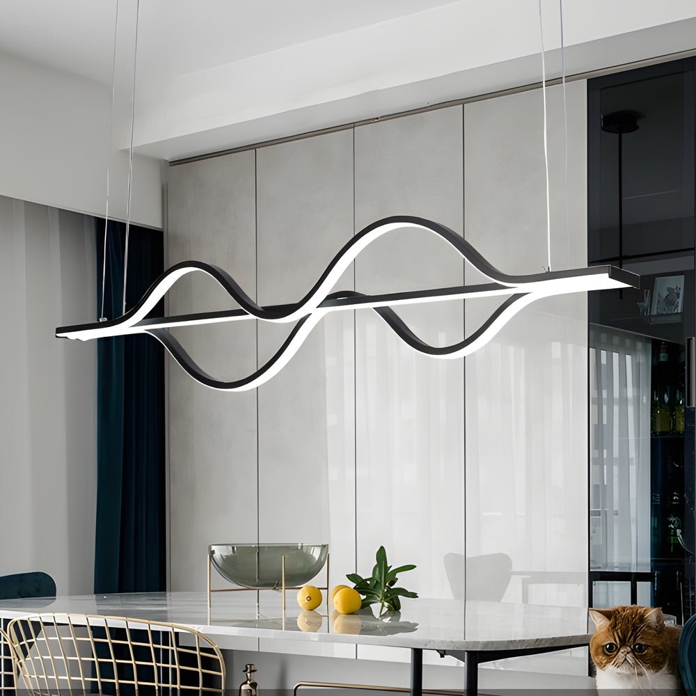 WINTHROP WAVING LINE THREE-TIER DIMMING CHANDELIER
