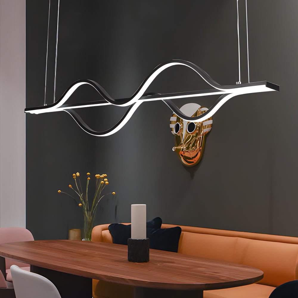 WINTHROP WAVING LINE THREE-TIER DIMMING CHANDELIER