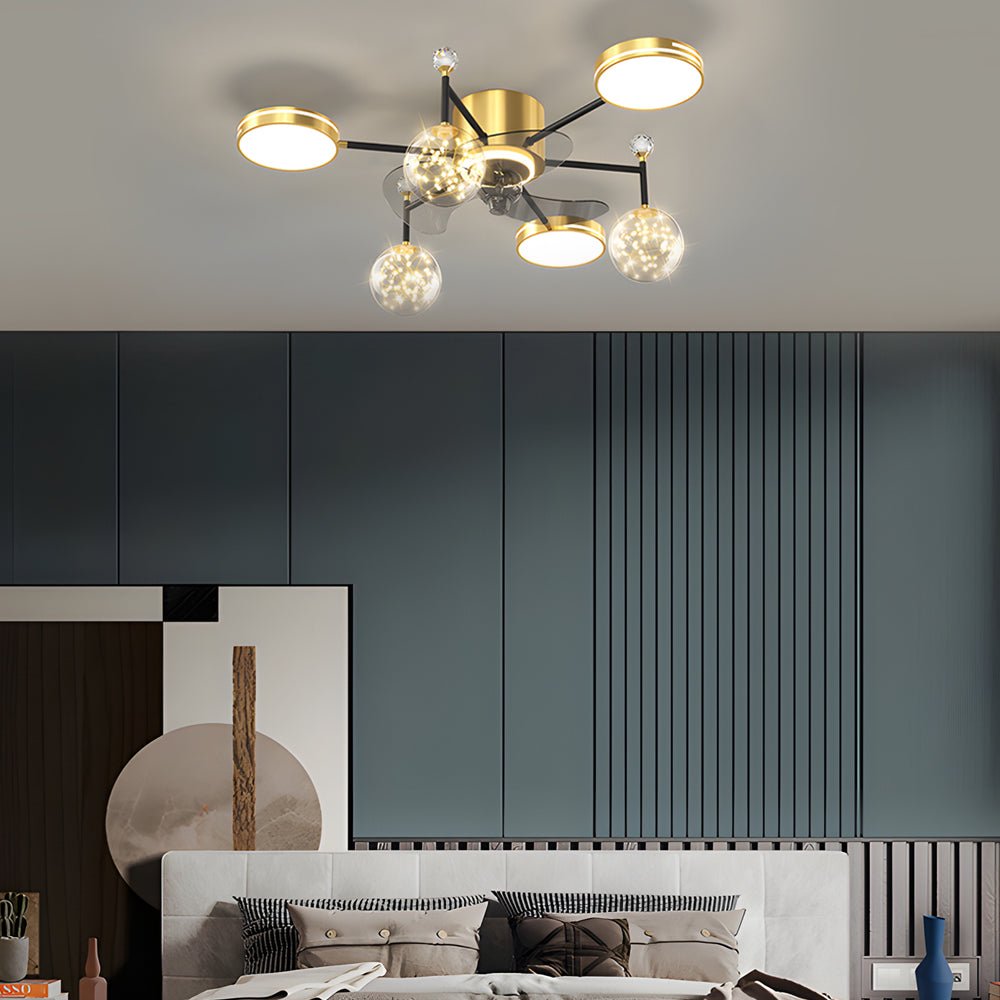 WHITBY STARLIGHT TRIO DIMMER CEILING FAN & LIGHT