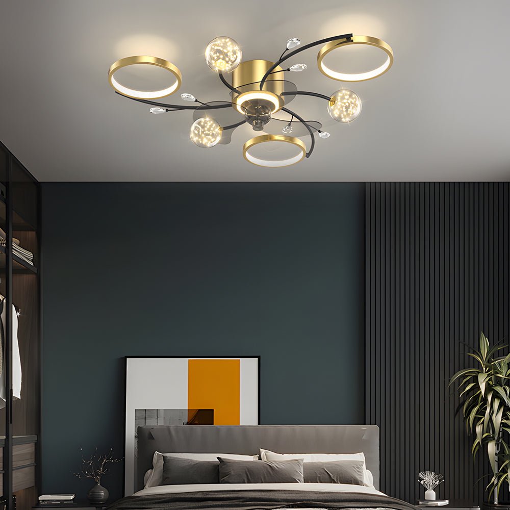 WHITBY STARLIGHT TRIO DIMMER CEILING FAN & LIGHT