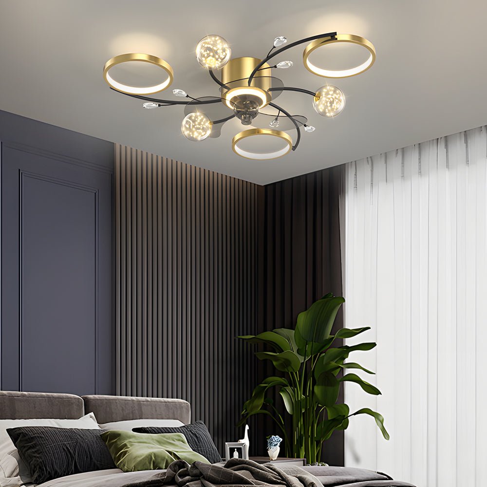 WHITBY STARLIGHT TRIO DIMMER CEILING FAN & LIGHT
