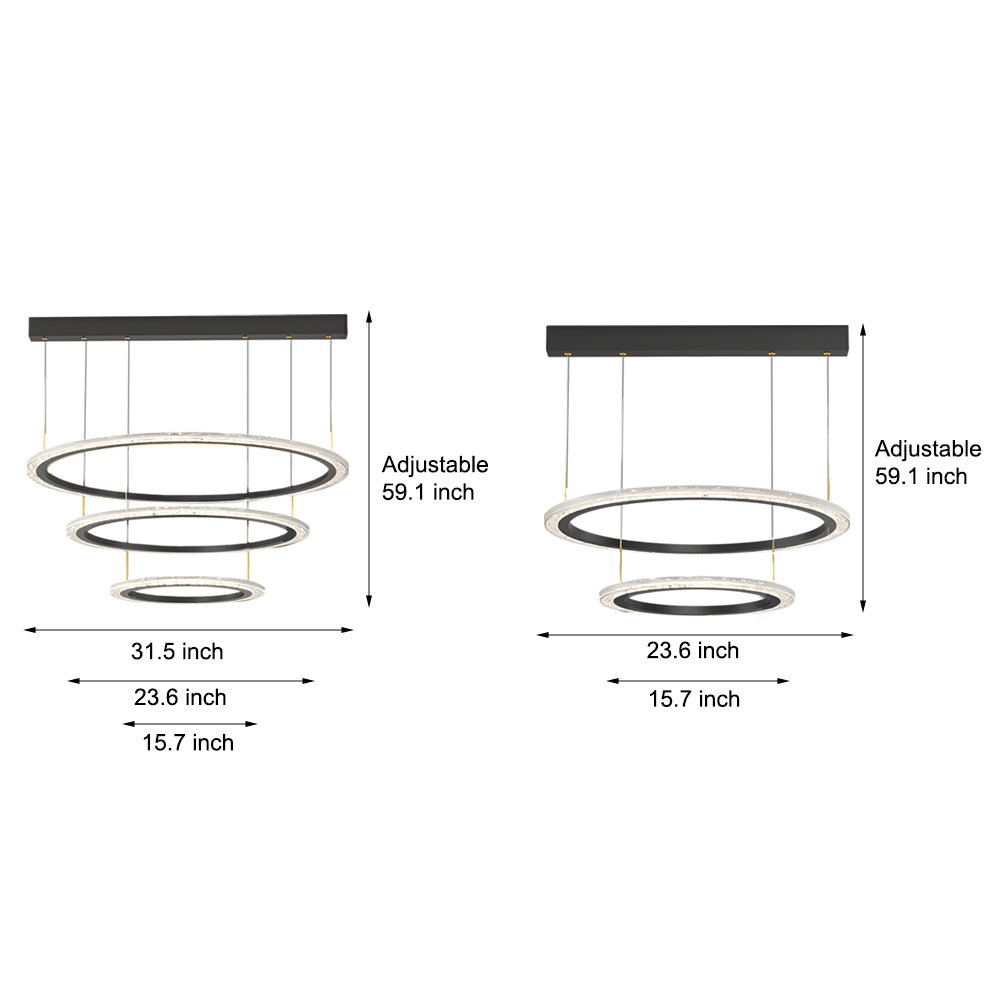WINTHROP TRIO DIMENSIONAL CIRCLE CHANDELIER