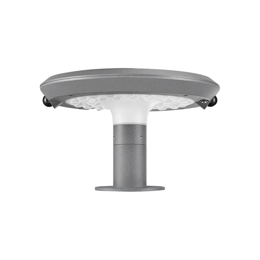 WINTHROP SOLAR-POWERED ROUND POST LANTERN WITH DUAL MOTION DETECTION