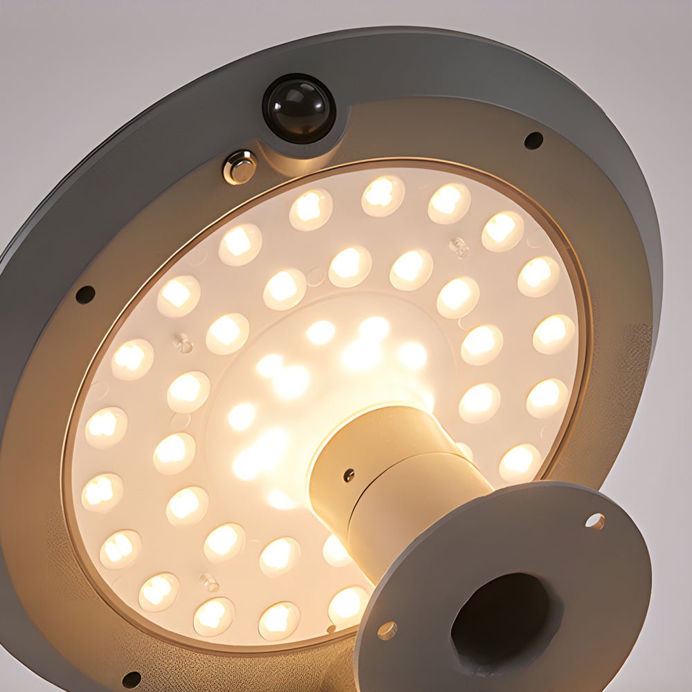 WINTHROP SOLAR-POWERED ROUND POST LANTERN WITH DUAL MOTION DETECTION